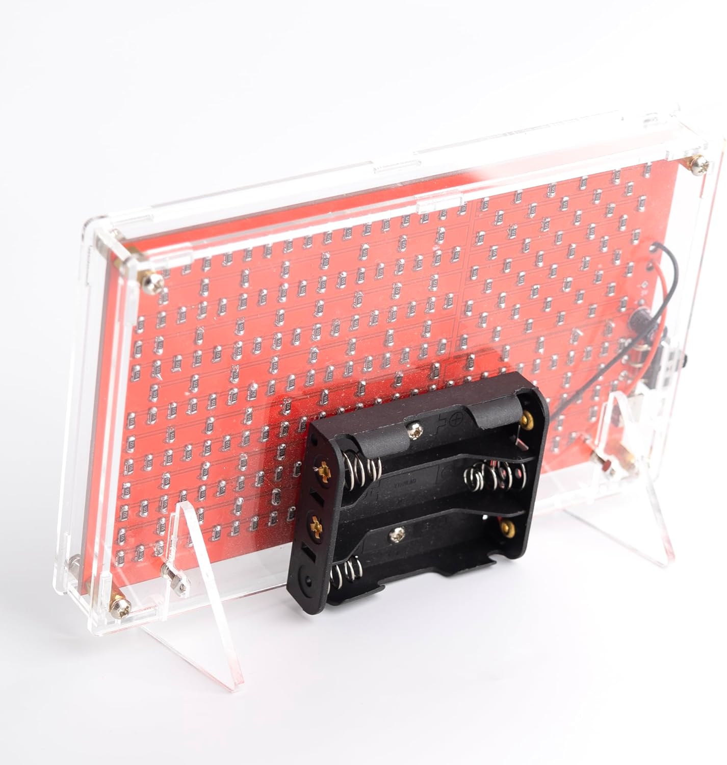 DIY Soldering Project Kit, American Flag 0.3x0.5 Ft DIY SMD Soldering Practice Kit Electronics Learning with Acrylic Shell