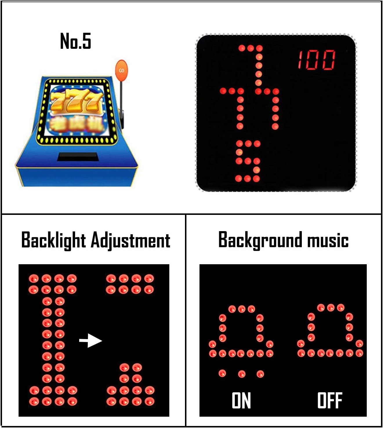 DIY Soldering Project Game Kit Retro Classic Electronic Soldering Kit with 5 Retro Classic Games and Acrylic Case